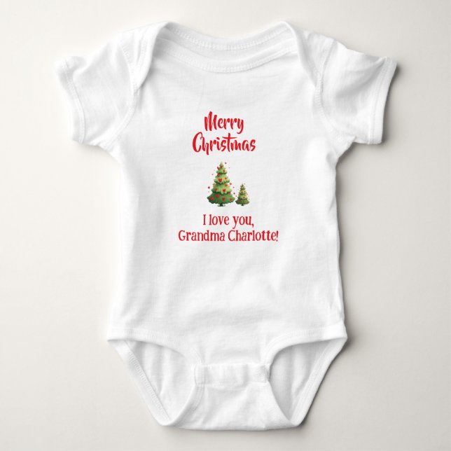Christmas Gift From Baby To Grandma, Custom T Shirt (Framsida)