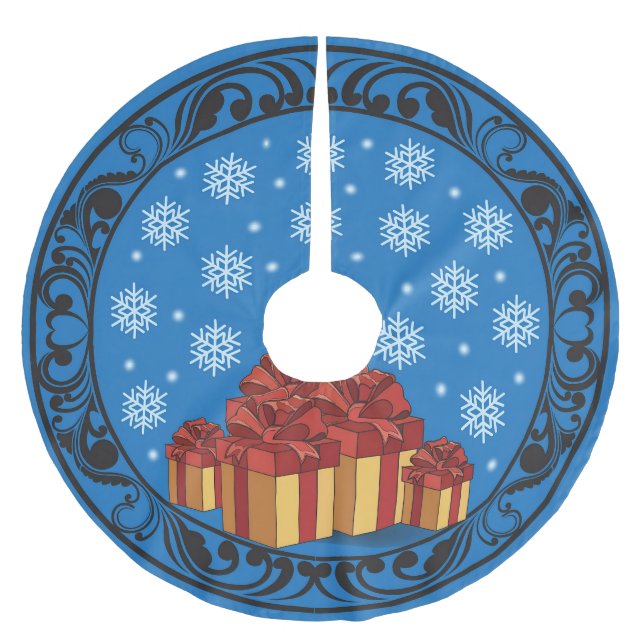 Christmas Gift Glow Julgransmatta Borstad Polyester (Framsidan)