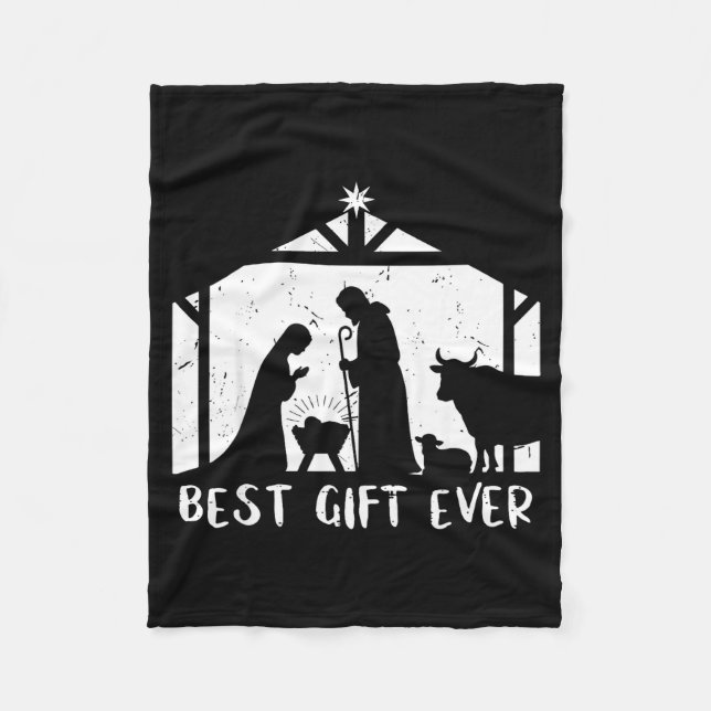 Christmas Gift Jesus Nativity Christian Men Women  Fleecefilt (Framsidan)