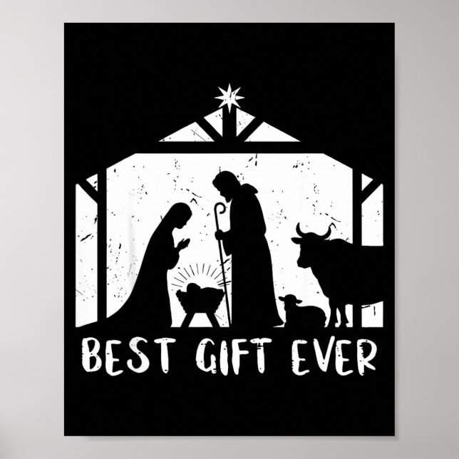 Christmas Gift Jesus Nativity Christian Men Women  Poster (Framsidan)