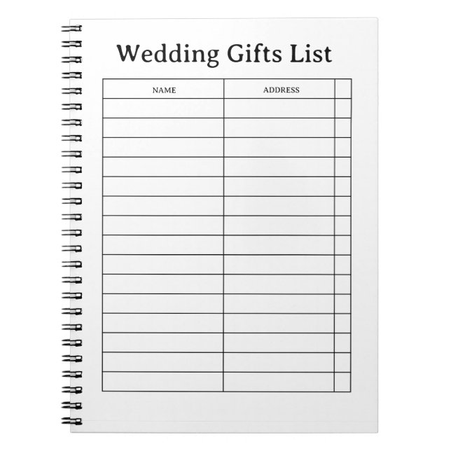 Christmas Gift List Notepad Anteckningsbok (Framsidan)