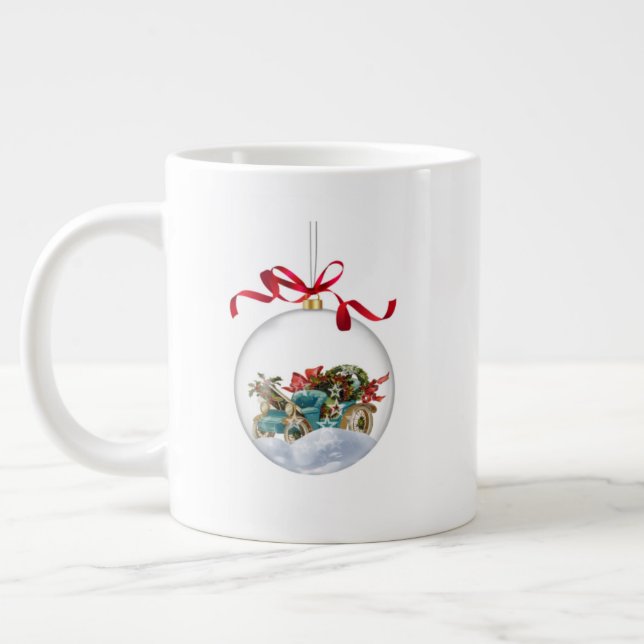 Christmas Gift Mug – Holiday Coffee & Cocoa Cup fo Jumbo Mugg (Vänster)