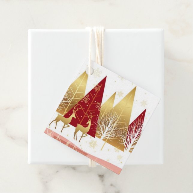 Christmas Gift Tag Gåvor Etiketter (På plats)