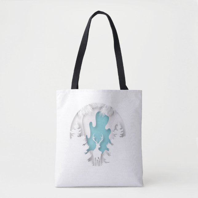 Christmas Gift Tote Bag – Festive Holiday Shopping Tygkasse (Framsida)
