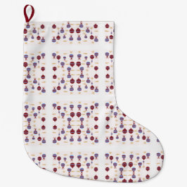 Christmas Gift  with Colorful Garlands Stor Julstrumpa