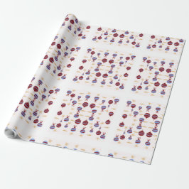 Christmas Gift Wrap with Colorful Garlands Presentpapper