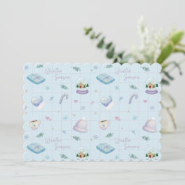 Christmas Gift Wrap with Festive Holiday Patterns  Inbjudningar
