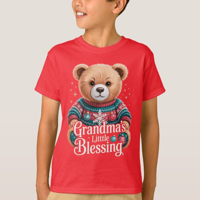 Christmas Gifts for Grandkids Grandma’s Blessing T Shirt (Framsida)