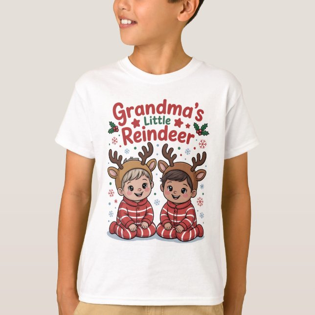 Christmas Gifts for Grandkids Reindeer Shirt T Shirt (Framsida)
