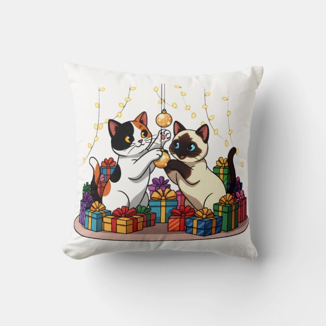 Christmas Gifts & Ornaments Cats Kudde (Framsida)