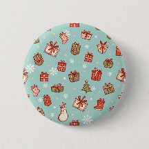 Christmas Gifts Pattern Buttons