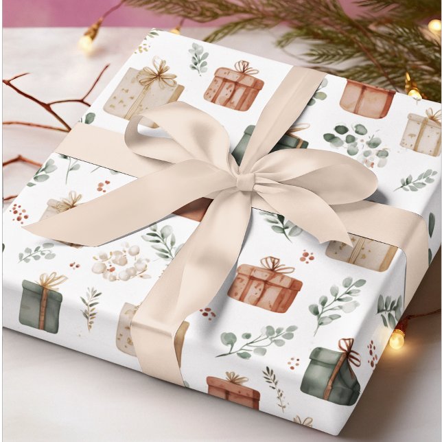 Christmas Gifts Wrapping Paper Presentpapper (Skapare uppladdad)
