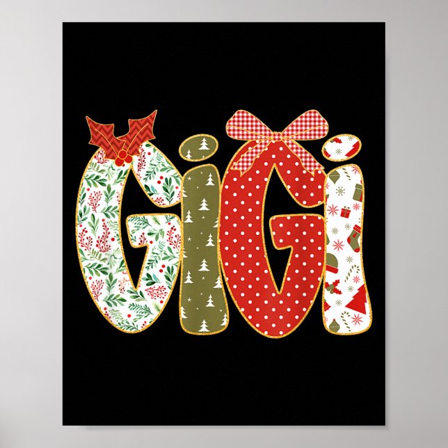 Christmas Gigi Coquette Holiday Grandma  Poster (Framsidan)