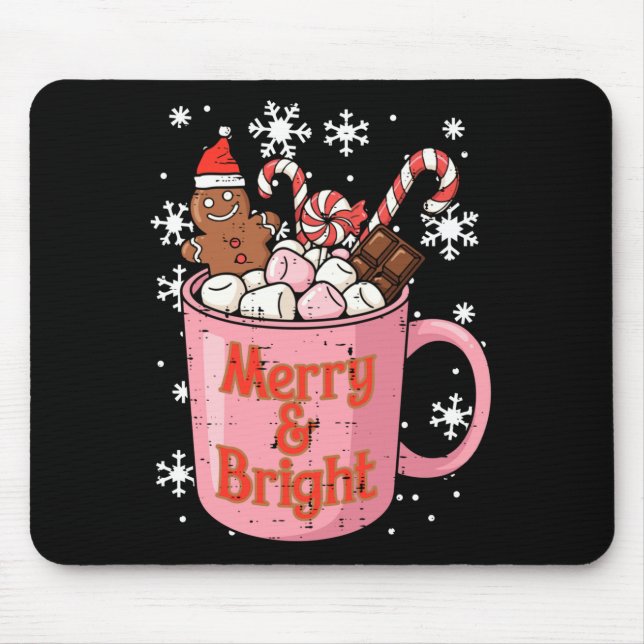 Christmas Gingerbread Cocoa Merry Bright Xmas Wome Musmatta (Framsidan)