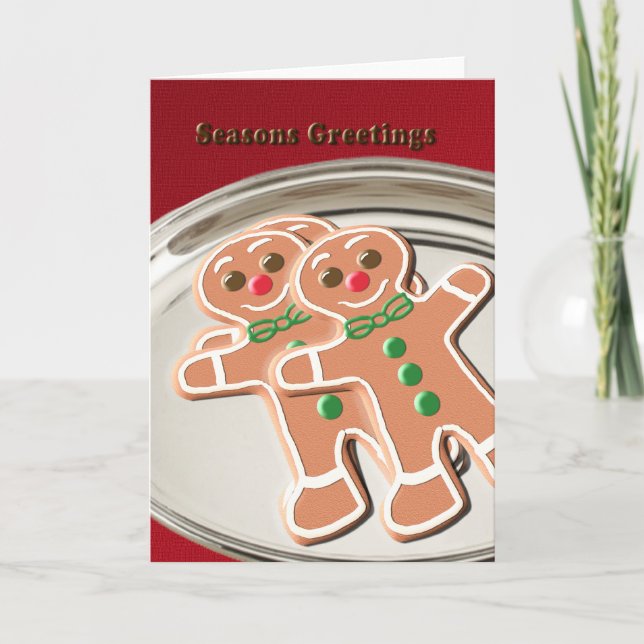 Christmas Gingerbread Cookies Holiday Card Helgkort (Framsida)