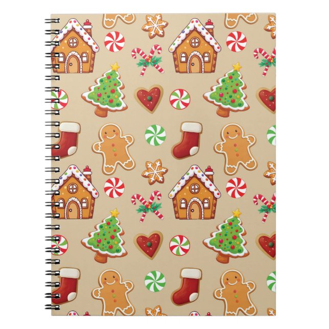 Christmas Gingerbread Cookies Planner Noterbook Anteckningsbok (Framsidan)