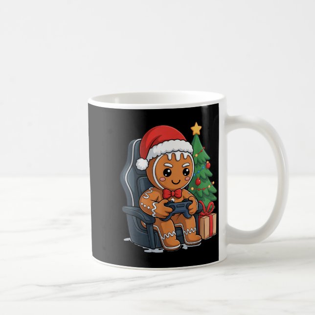 Christmas Gingerbread Gamer Chair Holiday Gaming B Kaffemugg (Höger)