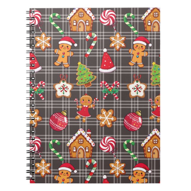 Christmas Gingerbread House Cookies Notebook Anteckningsbok (Framsidan)
