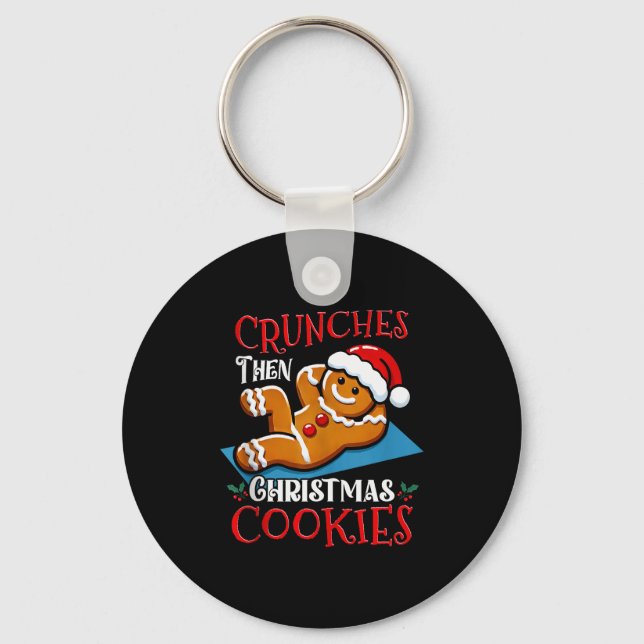 Christmas Gingerbread Man Cookie Funny Quote Worko Nyckelring (Framsida)