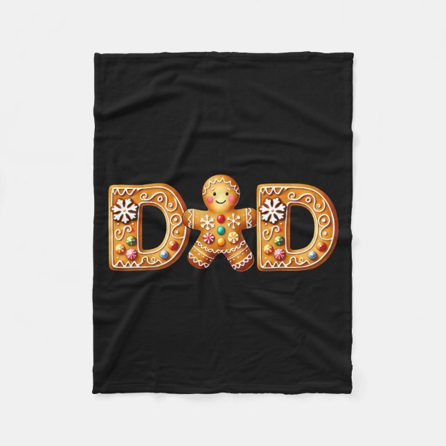 Christmas Gingerbread Matching Family Party Xmas P Fleecefilt (Framsidan)