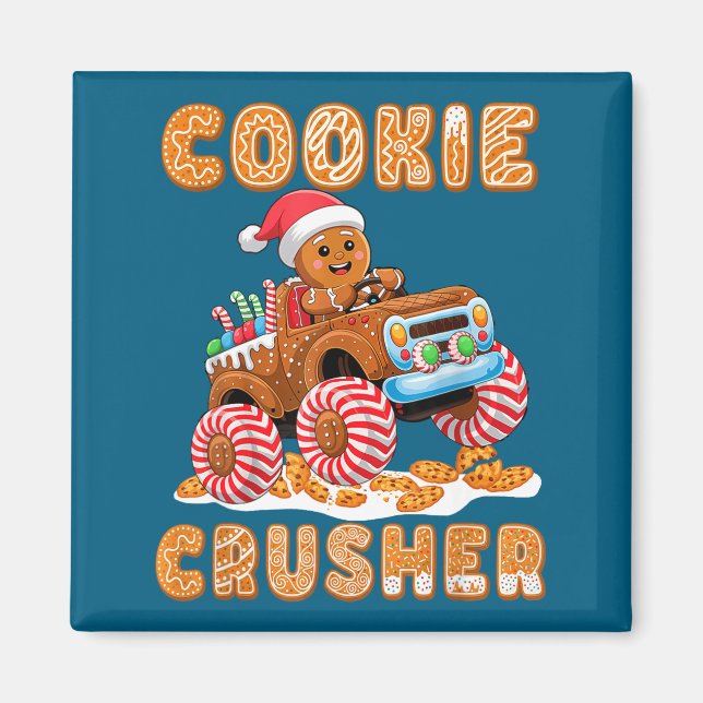 Christmas Gingerbread Pajamas Cookie Crusher Monst Magnet (Framsidan)