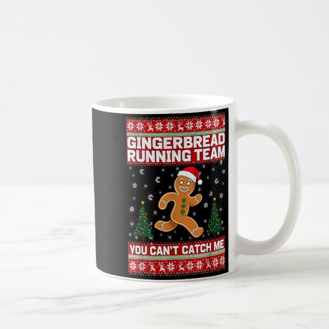 Christmas Gingerbread Running Team Funny Xmas Tee  Kaffemugg (Höger)