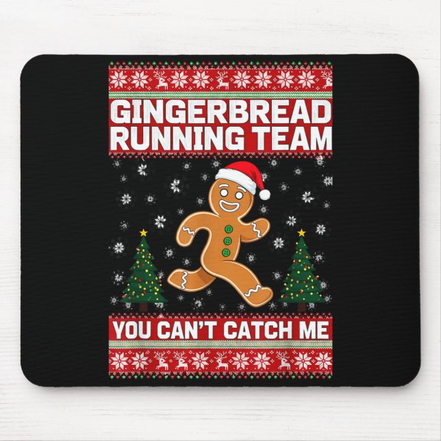 Christmas Gingerbread Running Team Funny Xmas Tee  Musmatta (Framsidan)