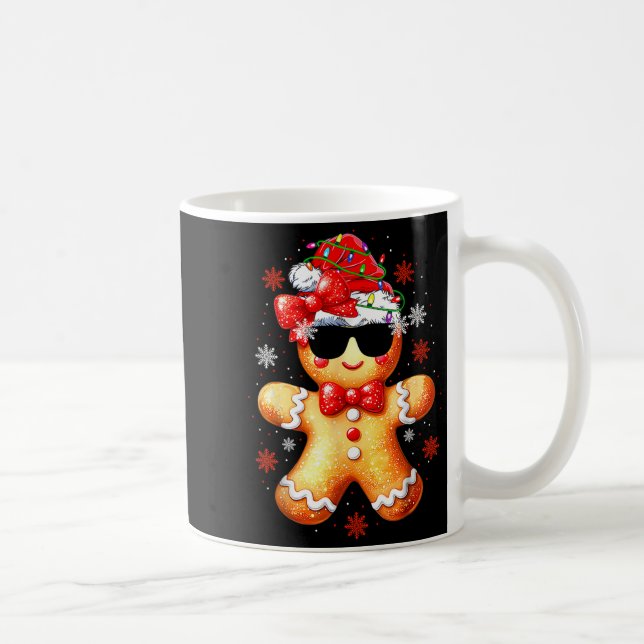 Christmas Gingerbread, Santa, Girls Women Funny Gi Kaffemugg (Höger)