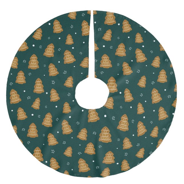 Christmas Gingerbread Trees Julgransmatta Borstad Polyester (Framsidan)
