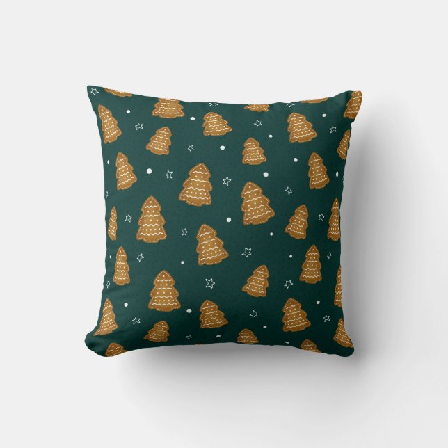 Christmas Gingerbread Trees Kudde (Framsida)