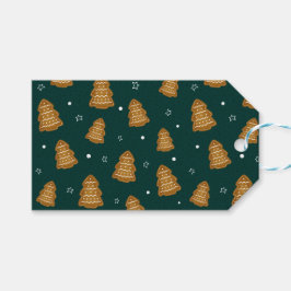 Christmas Gingerbread Trees  Presentetikett