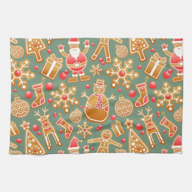 christmas gingertea kökshandduk (Horisontell)