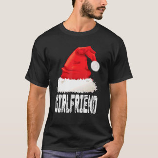 Christmas Girlfriend Santa Hat Xmas Matching Famil T Shirt