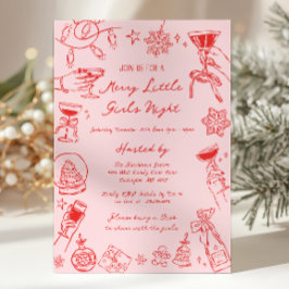 Christmas Girls Night Invitation Inbjudningar