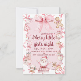 Christmas girls night party invitation inbjudningar