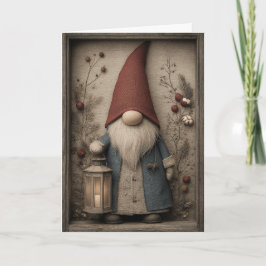 Christmas Gnome Helgkort