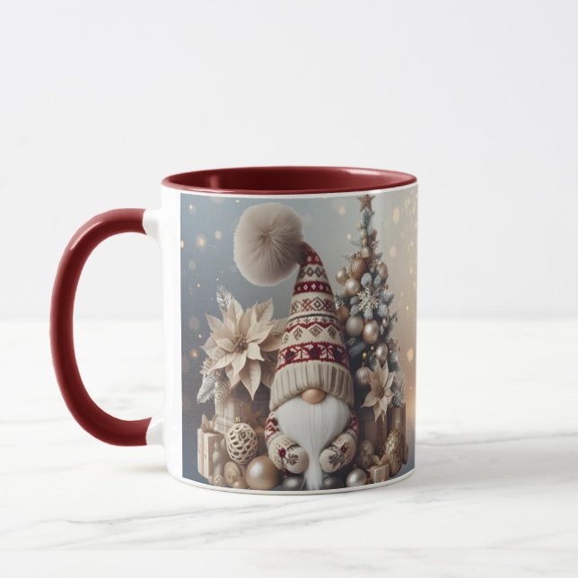Christmas Gnome Mug Holiday Gift Cozy Winter Mugg (Vänster)
