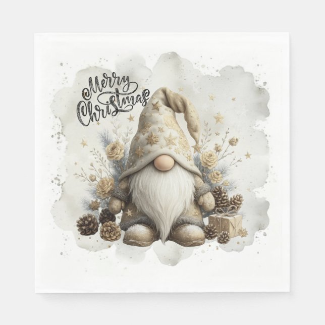 Christmas Gnome Napkins Pappersservett (Framsidan)
