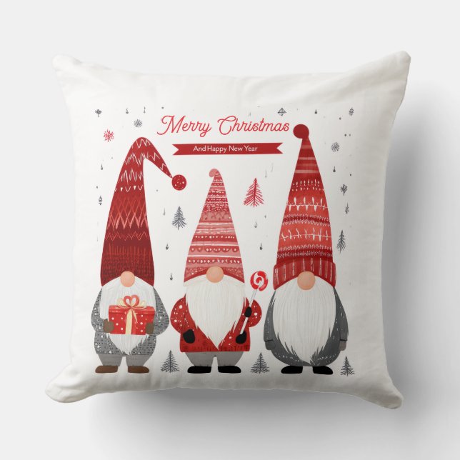 Christmas Gnome Throw Pillow Kudde (Framsida)