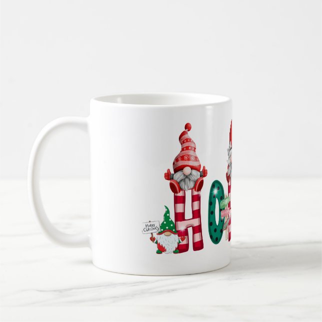 christmas gnomes, ho ho ho, julklapp kaffemugg (Vänster)