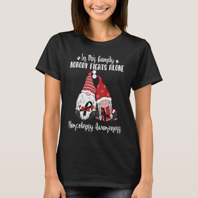 Christmas Gnomes Narcolepsy Awareness T Shirt (Framsida)