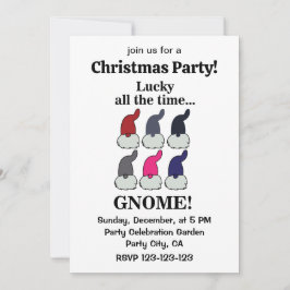 Christmas Gnomes Xmas Lucky Christmas Party Inbjudningar
