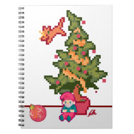 Christmas gnoom tree Pixelart, Pixel Art  Anteckningsbok