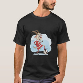 Christmas Goat Playing Soccer T Shirt