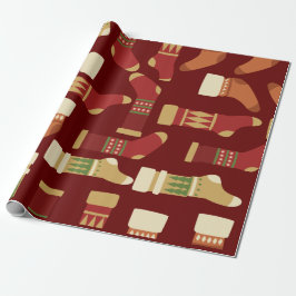 Christmas Gold, Red, Green Socks  Presentpapper