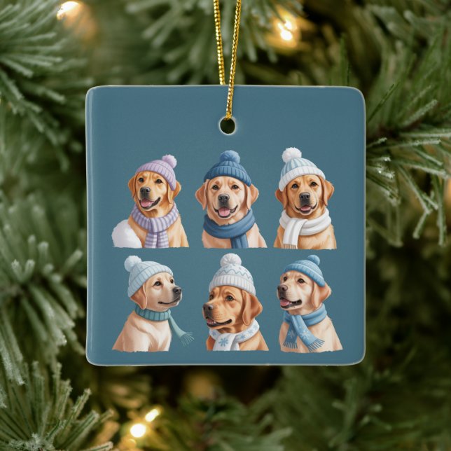 Christmas Golden Retriever Dog Lover Dogs Owner Julgransprydnad Keramik (Träd)
