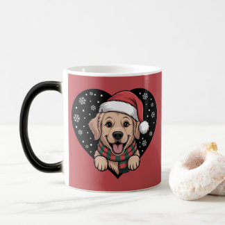 Christmas Golden Retriever - Santa Dog Magisk Mugg