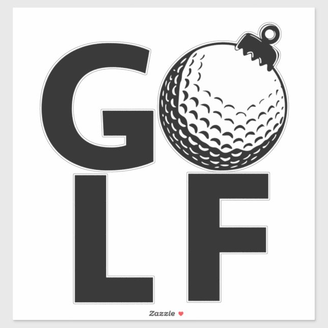 Christmas Golf Ornament Klistermärken (Ark)