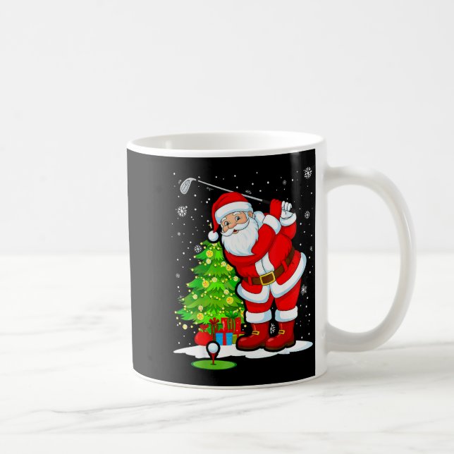 Christmas Golf Santa Golfer Xmas Funny Christmas G Kaffemugg (Höger)