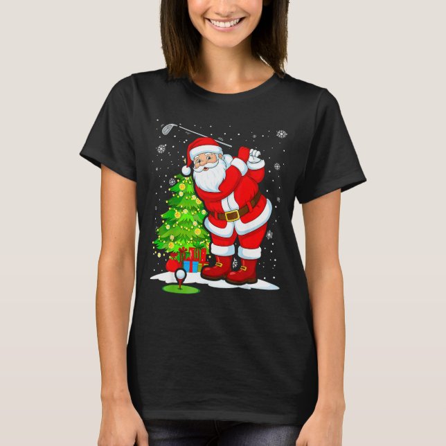 Christmas Golf Santa Golfer Xmas Funny Christmas G T Shirt (Framsida)